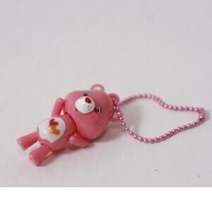 2000s Care Bears Love-a-Lot Bear Keychain Mini Charm ~ 260806-WH 528